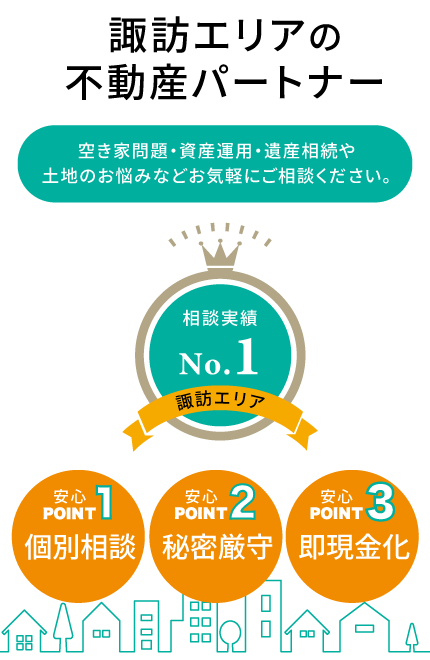 諏訪地域で土地・空き家を売るならエコシステム株式会社！空き家整理や片付け、遺産相続に関するご相談などお気軽にご相談ください。個別相談で、秘密厳守。即現金化も可能です。