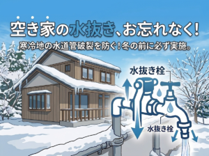 諏訪エリアの冬対策：空き家の水抜きを忘れるとどうなる？